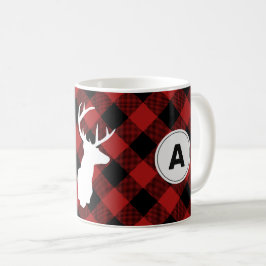 Monogram Buffalo Kariert Lumberjack Elch Kaffeetasse