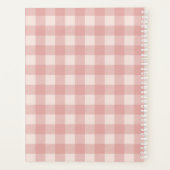 Monogram Buffalo Kariert | Rosa Karos und Blume Planer (Rückseite)