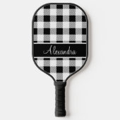 Monogram Buffalo Kariert White and Black Picklebal Pickleball Schläger (Vorderseite)