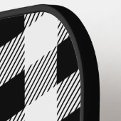 Monogram Buffalo Kariert White and Black Picklebal Pickleball Schläger (Linke Seite)