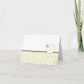 Monogram Bumble Bee Note or Danke Card (Vorderseite)