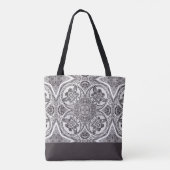 Monogram Bumblebees Mandala Tote Bag Tasche (Rückseite)