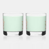 Monogram Bunny Rabbits Floral Oaster Personalisier Whiskyglas (Rechts)