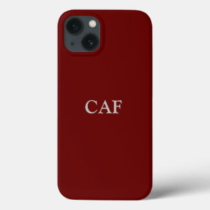 Monogram Burgunderrot Dunkelrot Weiß  Case-Mate iPhone Hülle
