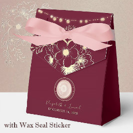 Monogram Burgundy Gastgeschenk Hochzeit Box Geschenkschachtel