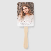 Monogram Burgundy Gold Foto Abschluss Fächer (Vorderseite)