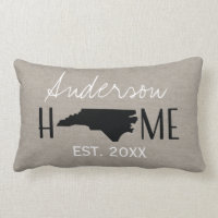 Monogram Burlap Zuhause Staaten North Carolina |