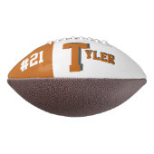Monogram Burnt Orange & White Football (Gedreht 270)