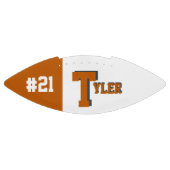 Monogram Burnt Orange & White Football (Panel)