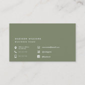 Monogram-Bus des benutzerdefinierten Farbblockes Visitenkarte (Rückseite)