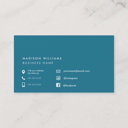 Monogram-Bus des benutzerdefinierten Farbblockes Visitenkarte (Rückseite)