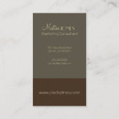 Monogram Business Card en Retro Farben Visitenkarte (Rückseite)