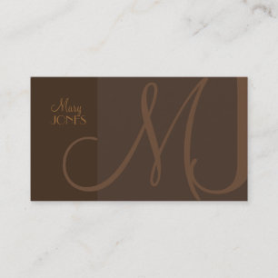 Monogram Business Card en Retro Farben Visitenkarte