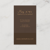 Monogram Business Card en Retro Farben Visitenkarte (Rückseite)