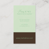 Monogram Business Card en Retro Farben Visitenkarte (Rückseite)