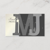 Monogram Business Card en Retro Farben Visitenkarte (Vorderseite)