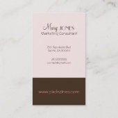 Monogram Business Card en Retro Farben Visitenkarte (Rückseite)