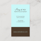 Monogram Business Card en Retro Farben Visitenkarte (Rückseite)