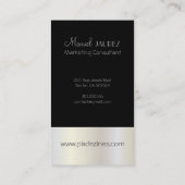 Monogram Business Card en Retro Farben Visitenkarte (Rückseite)