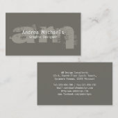 Monogram Business Card Epoxy Initials Visitenkarte (Vorne/Hinten)