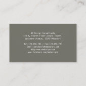Monogram Business Card Epoxy Initials Visitenkarte (Rückseite)
