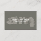 Monogram Business Card Epoxy Initials Visitenkarte (Vorderseite)