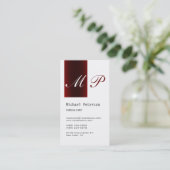 Monogram Business Card Visitenkarte (Stehend Vorderseite)