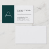 Monogram Business Card Visitenkarte (Vorne/Hinten)