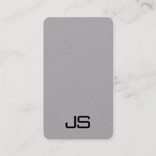 Monogram Business Cards Moderne vertikale Vorlage Visitenkarte (Vorderseite)