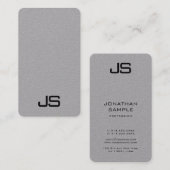 Monogram Business Cards Moderne vertikale Vorlage Visitenkarte (Vorne/Hinten)