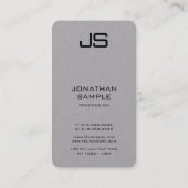 Monogram Business Cards Moderne vertikale Vorlage Visitenkarte (Rückseite)