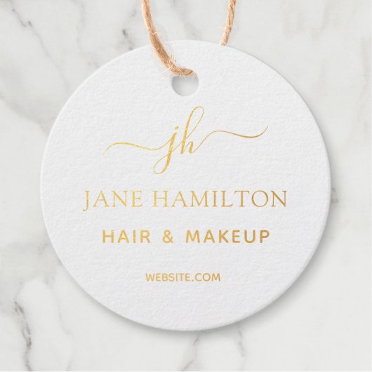 Monogram-Business-Logo Geschenkanhänger (Vorderseite)