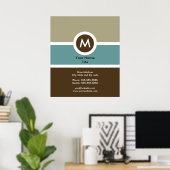 Monogram Business Poster-36x42 Poster (Heimbüro)