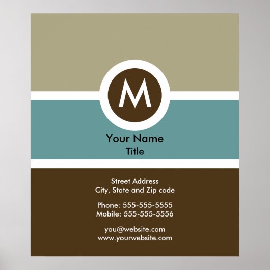 Monogram Business Poster-36x42 Poster (Vorne)