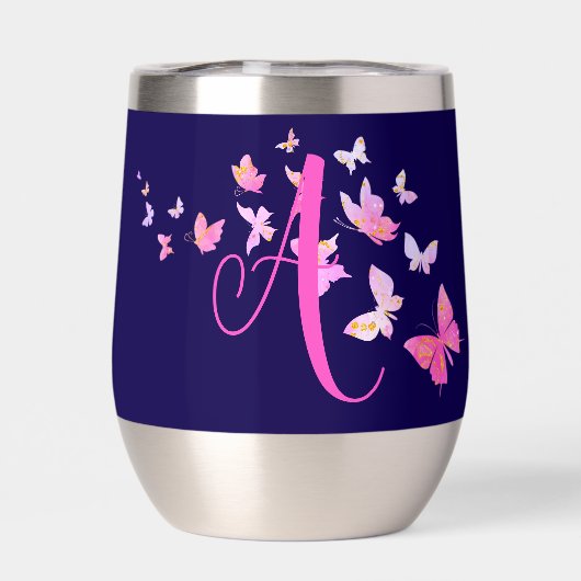 Monogram Butterfly Blue Pink (Rückseite)