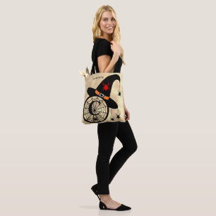Monogram C Halloween Sky Hexenspinnen Name Tasche