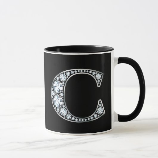 Monogram C Imitate Diamond Tasse (Rechts)