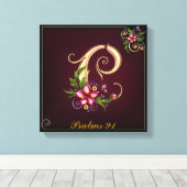 Monogram C Premium Wrapped Canvas (Gloss) Leinwanddruck (Insitu (Holzboden))