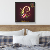 Monogram C Premium Wrapped Canvas (Gloss) Leinwanddruck (Insitu (Schlafzimmer))