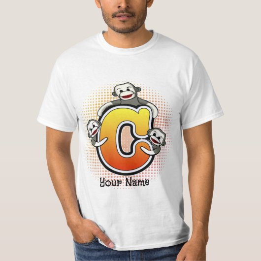 Monogram C Sock Monkey-T - Shirt (Vorderseite)