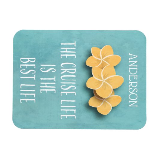 Monogram Cabin Door für die tropische Blume im Cru Magnet (Horizontal)