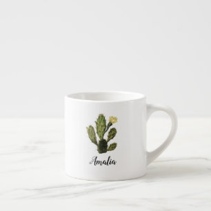 Monogram Cactus Blume Vintag Espresso Tasse