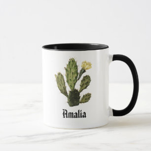 Monogram Cactus Blume Vintag Tasse