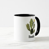 Monogram Cactus Blume Vintag Tasse (VorderseiteRechts)
