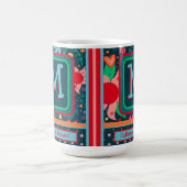 Monogram Caffeinate & Educate Teacher Initial Kaffeetasse (Mittel)