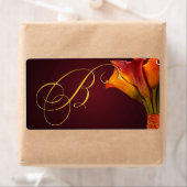 Monogram Calla lily Wedding Stickers (Insitu)