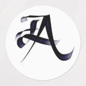 Monogram Calligrafy Letter "A" in 3 Stilen. Etiketten (Design 1)