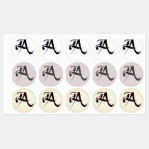 Monogram Calligrafy Letter "A" in 3 Stilen.