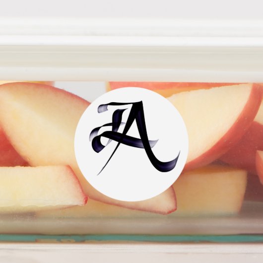 Monogram Calligrafy Letter "A" in 3 Stilen. Etiketten (Befestigt)