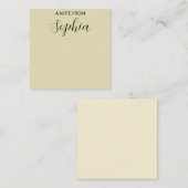 Monogram Calligraphy Blush Note Card Mitteilungskarte (Vorne/Hinten)